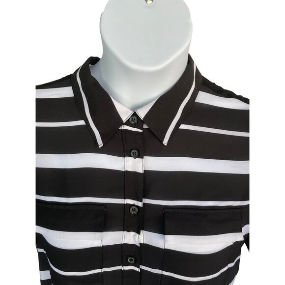 INC INTERNATIONAL CONCEPTS, XL, BLK WITH WHITE STRIPED TOP - Picture 7 of 7